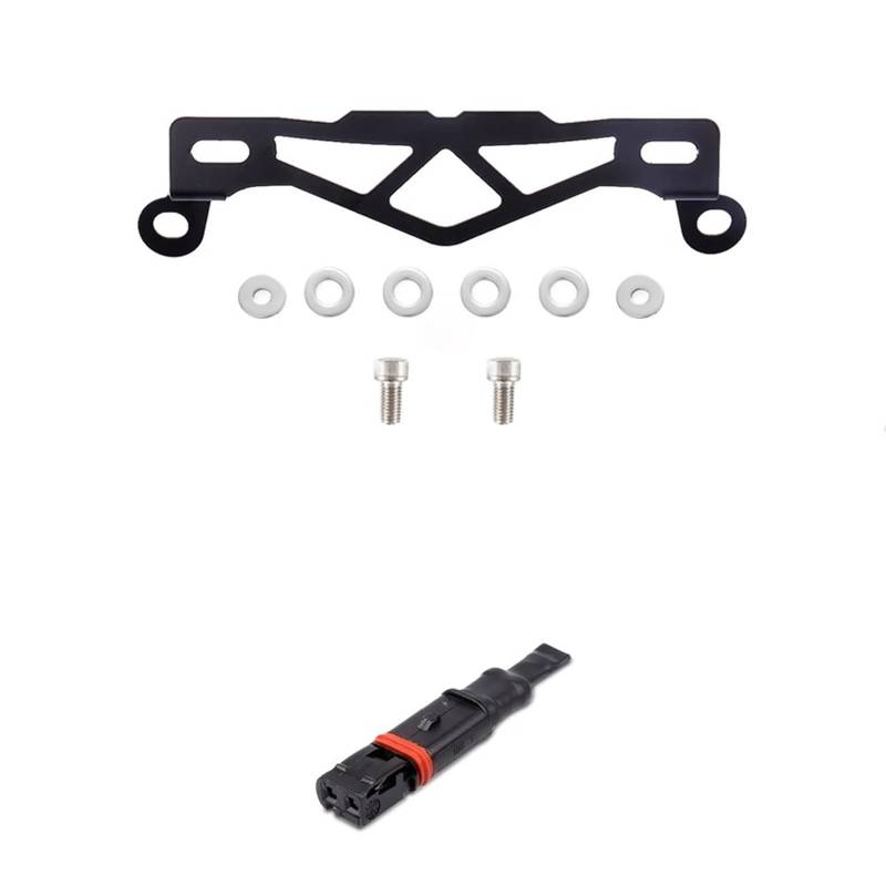 Kennzeichenhalter Kennzeichenhalter Low-Mount Fender Eliminator Halterung Passend für BMW S1000RR 2019-2024 Seitliche Kennzeichenhalterung(Bracket and Plug) von DTYBJN