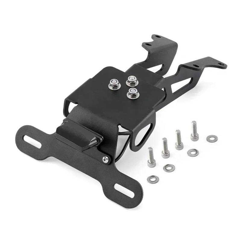 Kennzeichenhalter Kennzeichenhalter passend für Yamaha MT09 Tracer 900/9/GT 7GT 700/GT FJ-09 2015-2024, Motorrad-Heckfender mit LED-Licht. Seitliche Kennzeichenhalterung(Holder Black) von DTYBJN