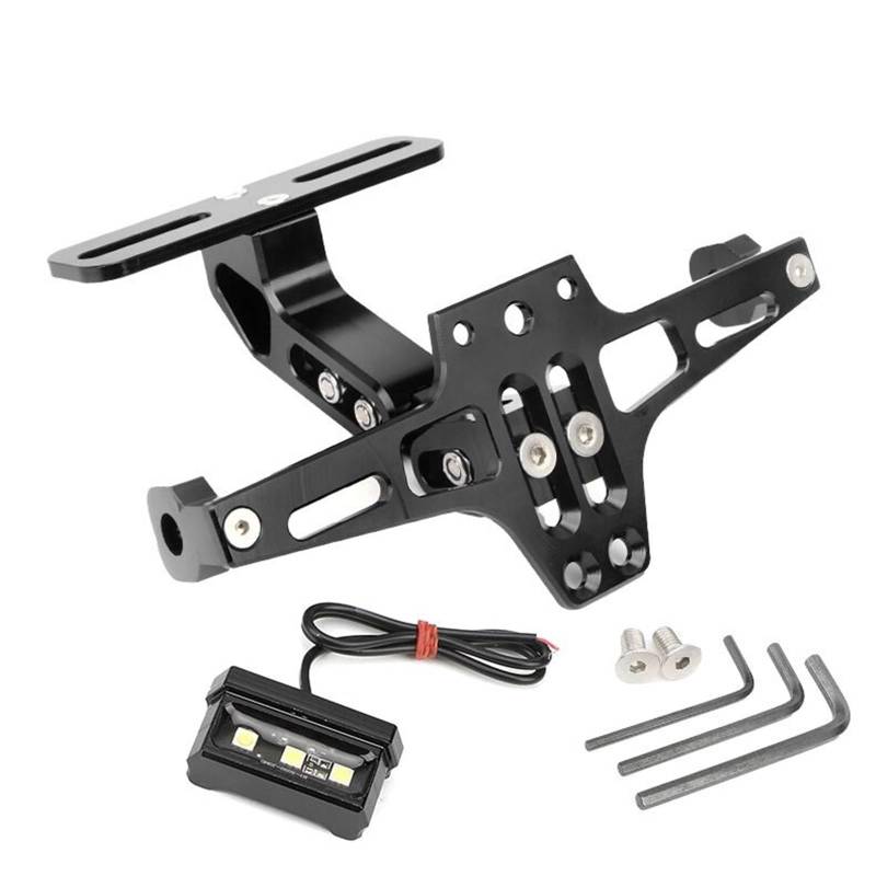 Kennzeichenhalter Motorrad-Kennzeichenhalter hinten, Blinker, passend für Yamaha MT07 MT09 MT10 R1, passend für Kawasaki Z750 Z800 Seitliche Kennzeichenhalterung(with License lamp) von DTYBJN