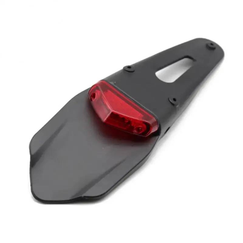 Kennzeichenhalter Motorrad-Kennzeichenhalter hinten mit 12-V-LED-Rücklicht-Bremsleuchte passend für Enduro-Off-Road-Bike Seitliche Kennzeichenhalterung(Red Brake Lamp) von DTYBJN