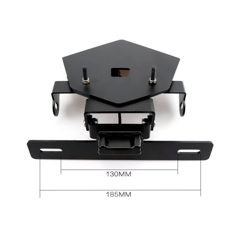 Kennzeichenhalter Passend für BMW S1000RR S1000R M1000RR 2019-2023 S1000RR Kennzeichenhalter Motorrad Heck Tidyadjustable Kurzhalter Seitliche Kennzeichenhalterung(130-185mm) von DTYBJN
