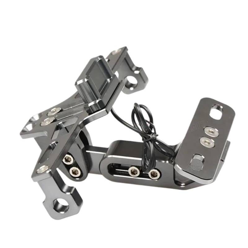 Kennzeichenhalter Passend für Honda Yamaha MT07 MT09 MT10 R1. Passend für Kawasaki Z750 Z800. Motorrad-Kennzeichenhalter hinten. Seitliche Kennzeichenhalterung(Gray) von DTYBJN