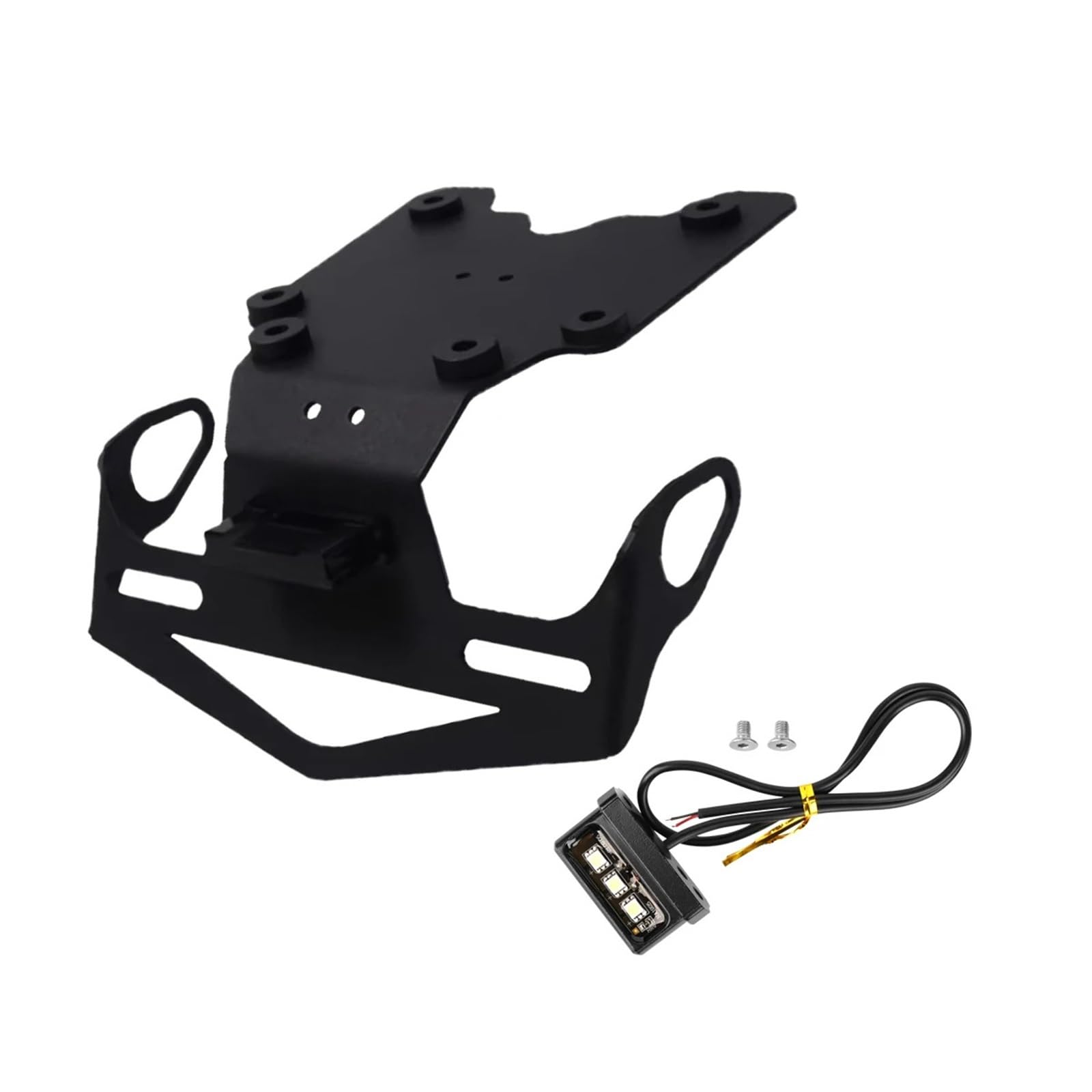 Kennzeichenhalter Passend für Yamaha Tenere 700 2019–2023 Motorrad-Hinterrad-Kennzeichenhalterhalterung mit leichtem Fender Eliminator Seitliche Kennzeichenhalterung(with Light) von DTYBJN