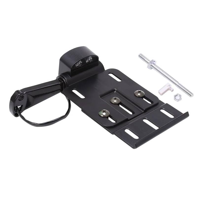 Kennzeichenhalter Teleskop-Klapp-LED-Licht Seitenmontage Kennzeichenrahmenabdeckung Passend für Harley Dyna Sportster 883 1200 XL 2007-2016 Seitliche Kennzeichenhalterung von DTYBJN
