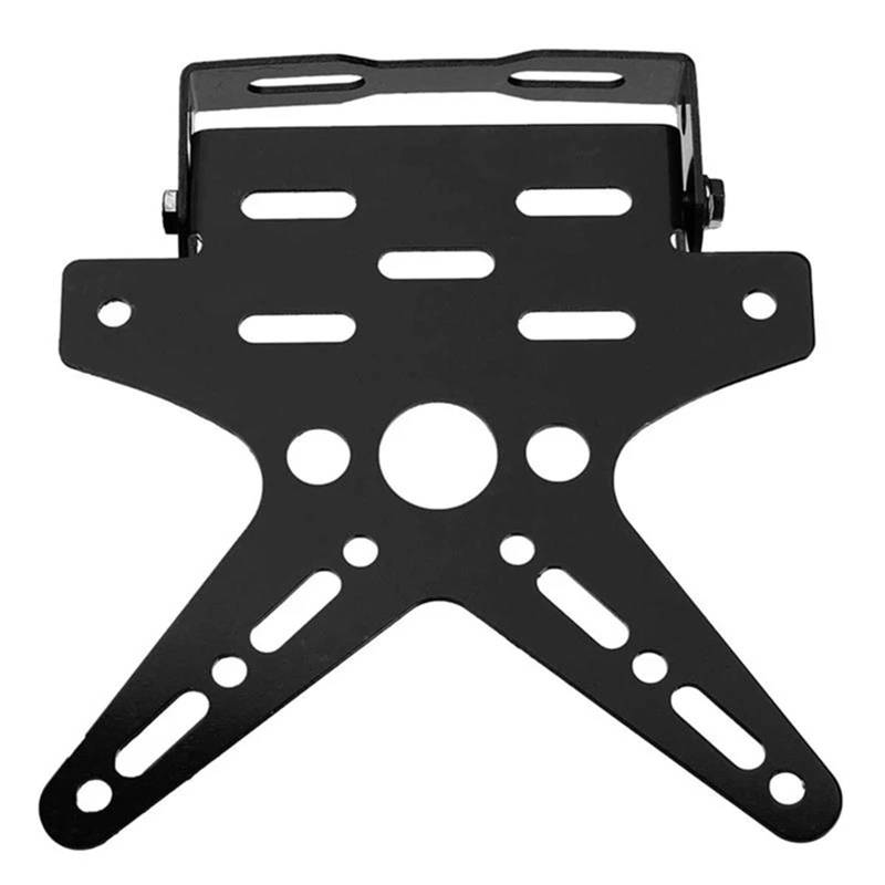 Kennzeichenhalter Universal Aluminium Einstellbare Halterung Registrierung Nummer Platte Abdeckung Motorrad Teile Seitliche Kennzeichenhalterung(Black) von DTYBJN