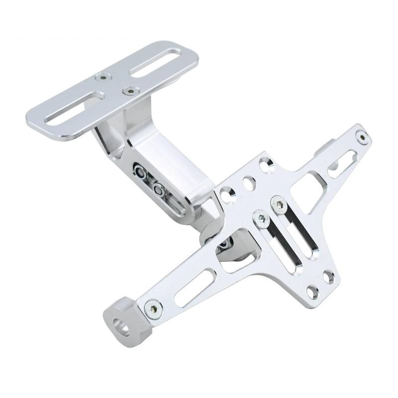 Kennzeichenhalter Universelle Kennzeichenhalterung, passend für Honda X4 NC700 S/X/VFR 1200F/XL 1000. Passend für Suzuki GS 500 SV 650. Seitliche Kennzeichenhalterung(Silver) von DTYBJN