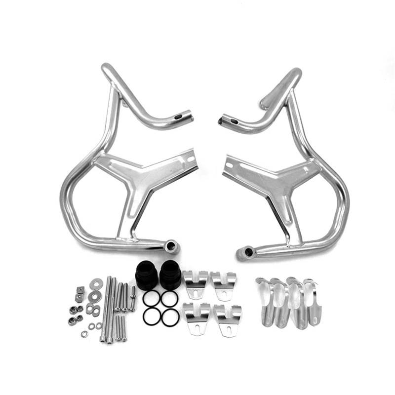 motorrad stoßstangen blöcke Fit Für BMW R1200GS Abenteuer R1200GSA 2014-2019 Motorrad Tank Crash Bar Verkleidung Rahmen Protector R1200GS ADV Motor Stoßstange(Silver) von DTYBJN