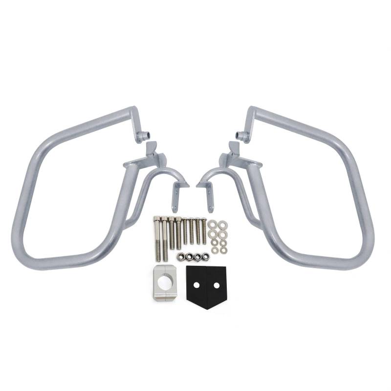motorrad stoßstangen blöcke Fit Für BMW R1200RT R1200RT 2004-2013 2012 Vorne Hinten Motor Schutz Autobahn Crash Bar Stoßstange Käfig Tank Protector Motor Stoßstange(Rear silver) von DTYBJN