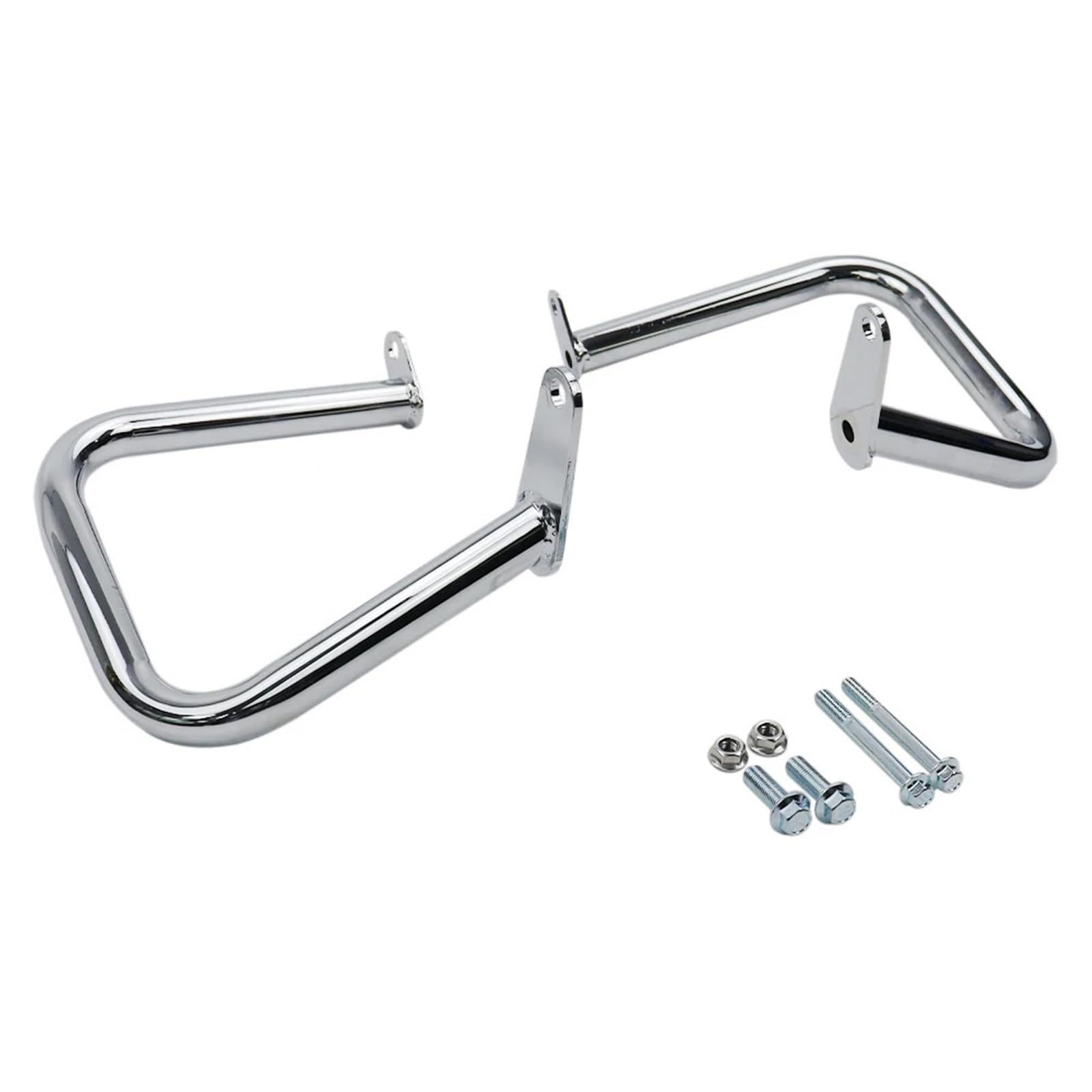 motorrad stoßstangen blöcke Motor-Crash-Schutzleiste, Fallschutz, passend für Yamaha V-Star Dragstar 400 650 XVS650 Classic XVS 400 Custom Motor Stoßstange(Chrome) von DTYBJN