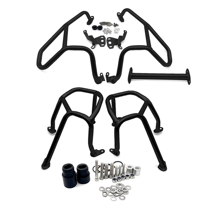 motorrad stoßstangen blöcke Motorrad Motorschutzbügel Crash Tank Bar Stoßfänger Verkleidung Rahmenschutz Edelstahl Passend für BMW R 1250 LC 2019-2023 Motor Stoßstange(Black A Set) von DTYBJN
