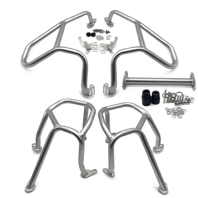 motorrad stoßstangen blöcke Motorrad Motorschutzbügel Crash Tank Bar Stoßfänger Verkleidung Rahmenschutz Edelstahl Passend für BMW R 1250 LC 2019-2023 Motor Stoßstange(Silver A Set) von DTYBJN