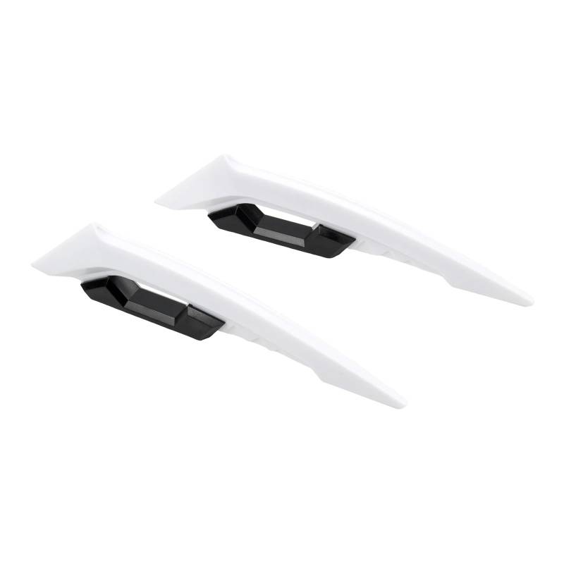 motorrad stoßstangen blöcke Motorrad Universal Side Spoiler Dynamische Flügel Front Verkleidung Winglets 1 paar Aufkleber Aerodynamische Roller Motor Stoßstange(WHITE) von DTYBJN