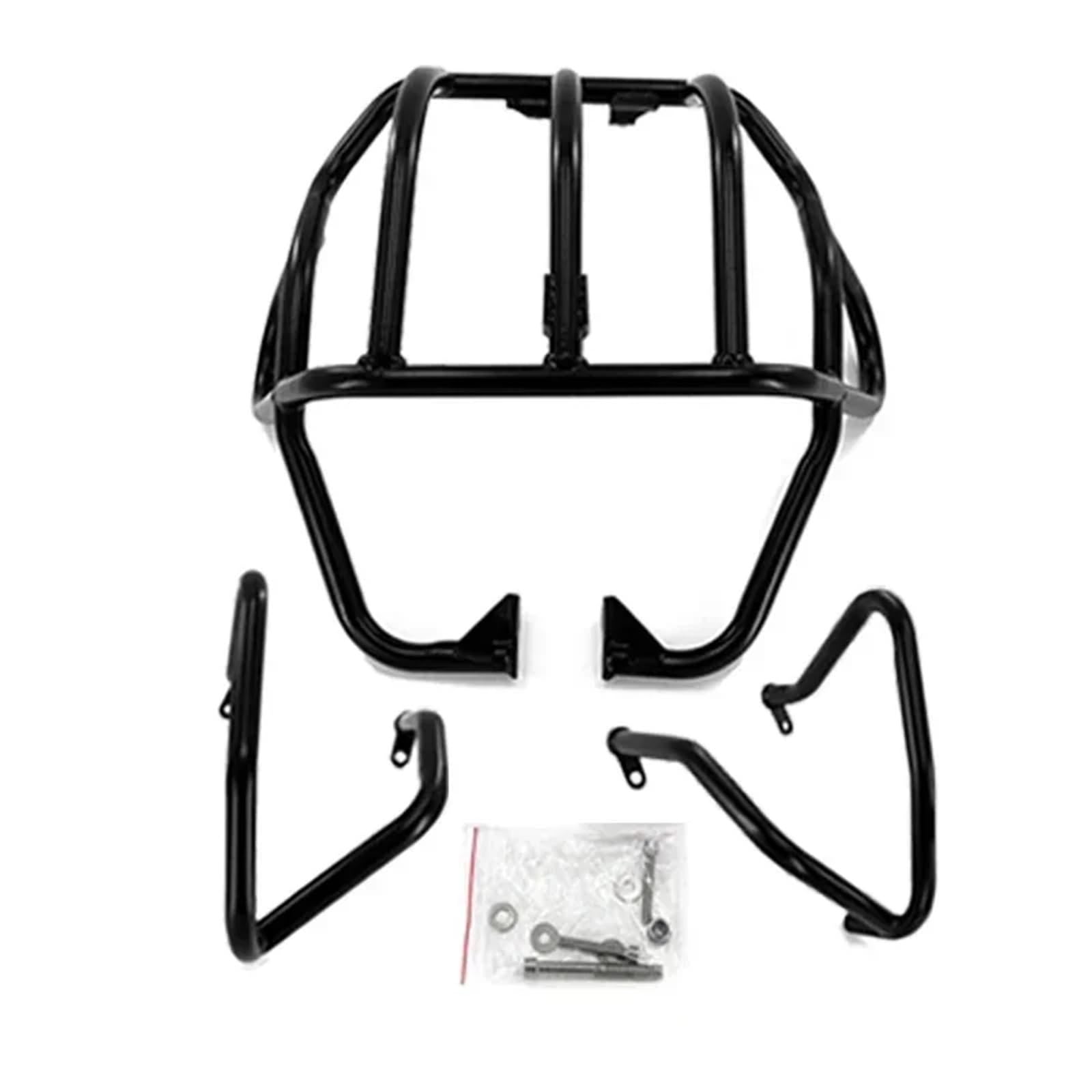 motorrad stoßstangen blöcke Motorradzubehör Oberer unterer Schutzbügel Autobahnschutz Passend für BMW G650GS Sertao 08-16 F650GS Dakar 99-08 Motor Stoßstange(Black-1 Set) von DTYBJN