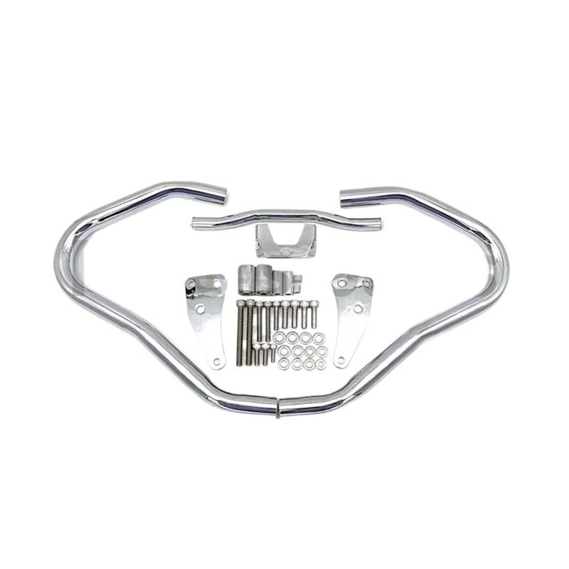 motorrad stoßstangen blöcke Motorradzubehör Vivid Black Motorschutzbügel Crash Bar Bars Stoßstangenschutz Passend für BMW R18 R18 2020-2022 Motor Stoßstange(Chrome) von DTYBJN