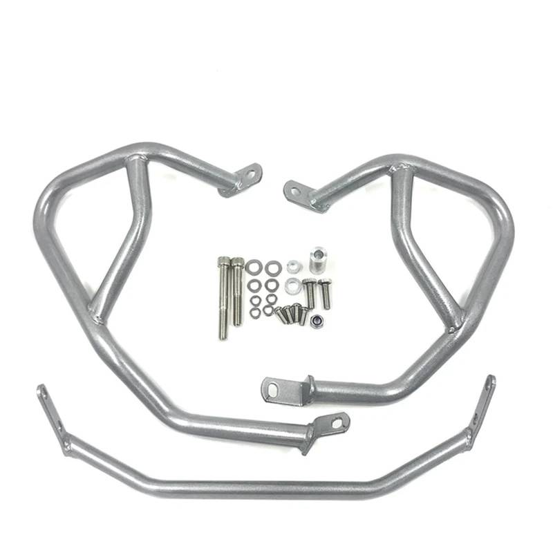 motorrad stoßstangen blöcke Passend für BMW F750GS F850GS F750 GS F850GS 2018-2023 2022 Motorrad-Motorschutzbügel Crash Bars Stoßstangenschutz Motor Stoßstange(Lower Silver) von DTYBJN