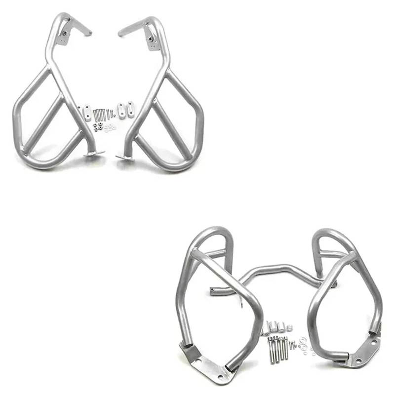 motorrad stoßstangen blöcke R1200GS Motorrad-Stoßstangen-Stuntkäfigschutz, oberer oder unterer Sturzbügel, passend für BMW R 1200 GS 2008–2010, 2011, 2012 Motor Stoßstange(Silver-1 Set) von DTYBJN