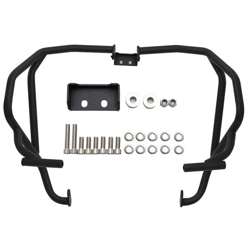 motorrad stoßstangen blöcke Rahmenstoßstange Anti-Crash-Bar Anti-Fall-Schutz-Kit Motorschutzabdeckung Passend für CFMOTO 450 MT 2024 450MT Motor Stoßstange(Only Upper Black) von DTYBJN