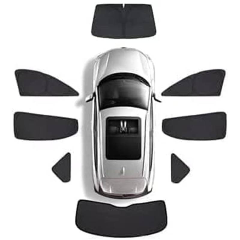 Auto Windschutzscheiben Sonnenschutz FüR Tesla Model 3 Model Y Model S Model X, Autofenster Sonnenschirm Sonnenblende Anti-Uv ZubehöR Protection Privacy,8pcs von DTZAEUKE