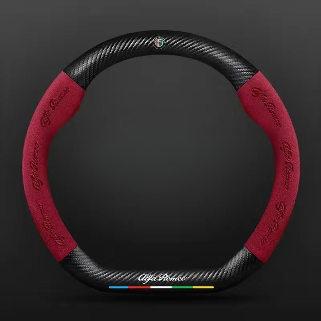 Leder Auto Lenkradbezug für Alfa Romeo 159, Super Anti-Rutsch Lenkradhülle in Leder Lenkrad Abdeckung Anti Rutsch Lenkradabdeckung LenkradschonerMode,Red Leder Auto Lenkradbezug für Alfa Romeo 159, Super Anti-Rutsch Lenkradhülle in Leder Lenkrad Abdeckung Anti Rutsch Lenkradabdeckung LenkradschonerMode,Red von DUANJIAN