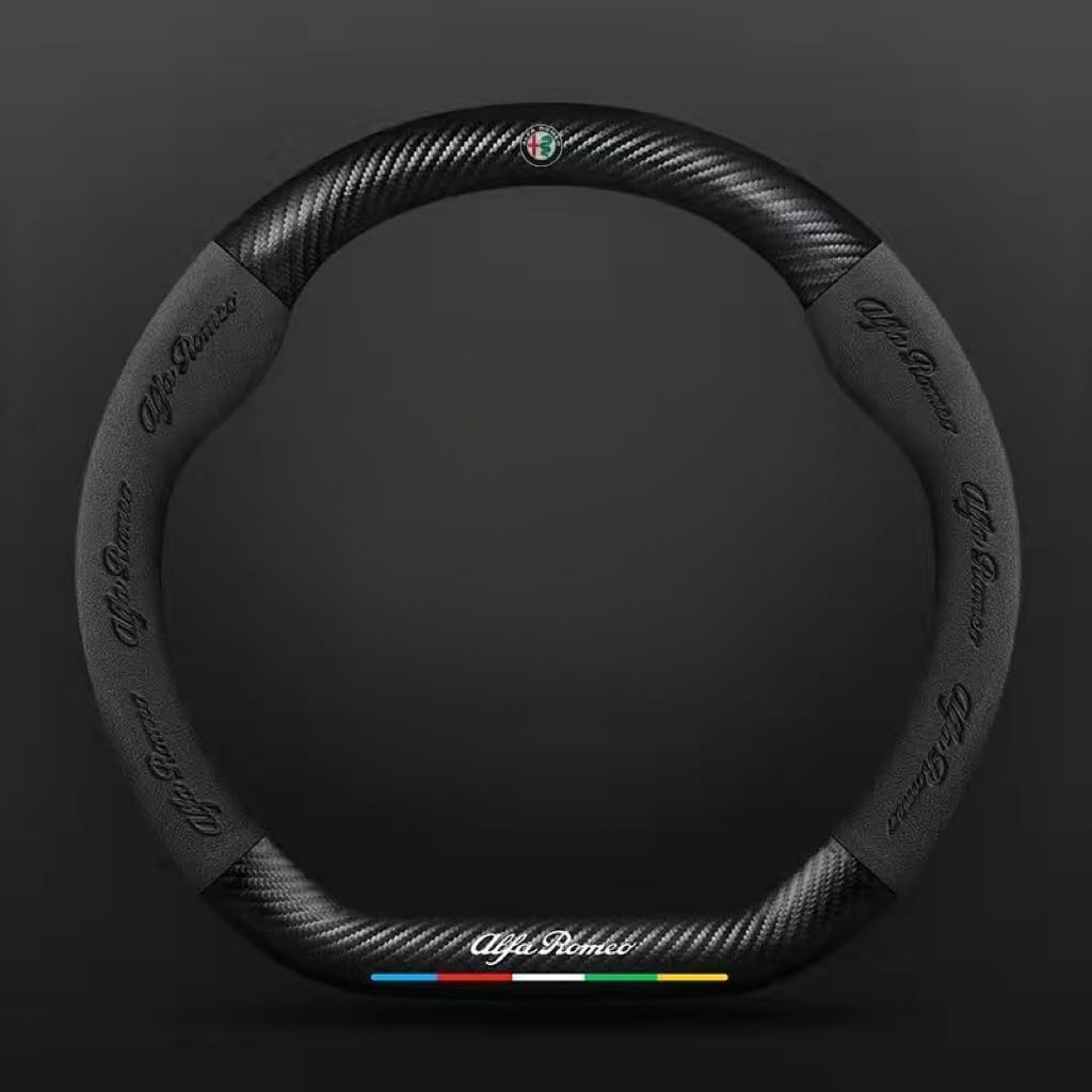 Leder Auto Lenkradbezug für Alfa Romeo GT/GTV, Super Anti-Rutsch Lenkradhülle in Leder Lenkrad Abdeckung Anti Rutsch Lenkradabdeckung LenkradschonerMode,Black Leder Auto Lenkradbezug für Alfa Romeo GT/GTV, Super Anti-Rutsch Lenkradhülle in Leder Lenkrad Abdeckung Anti Rutsch Lenkradabdeckung LenkradschonerMode,Black von DUANJIAN