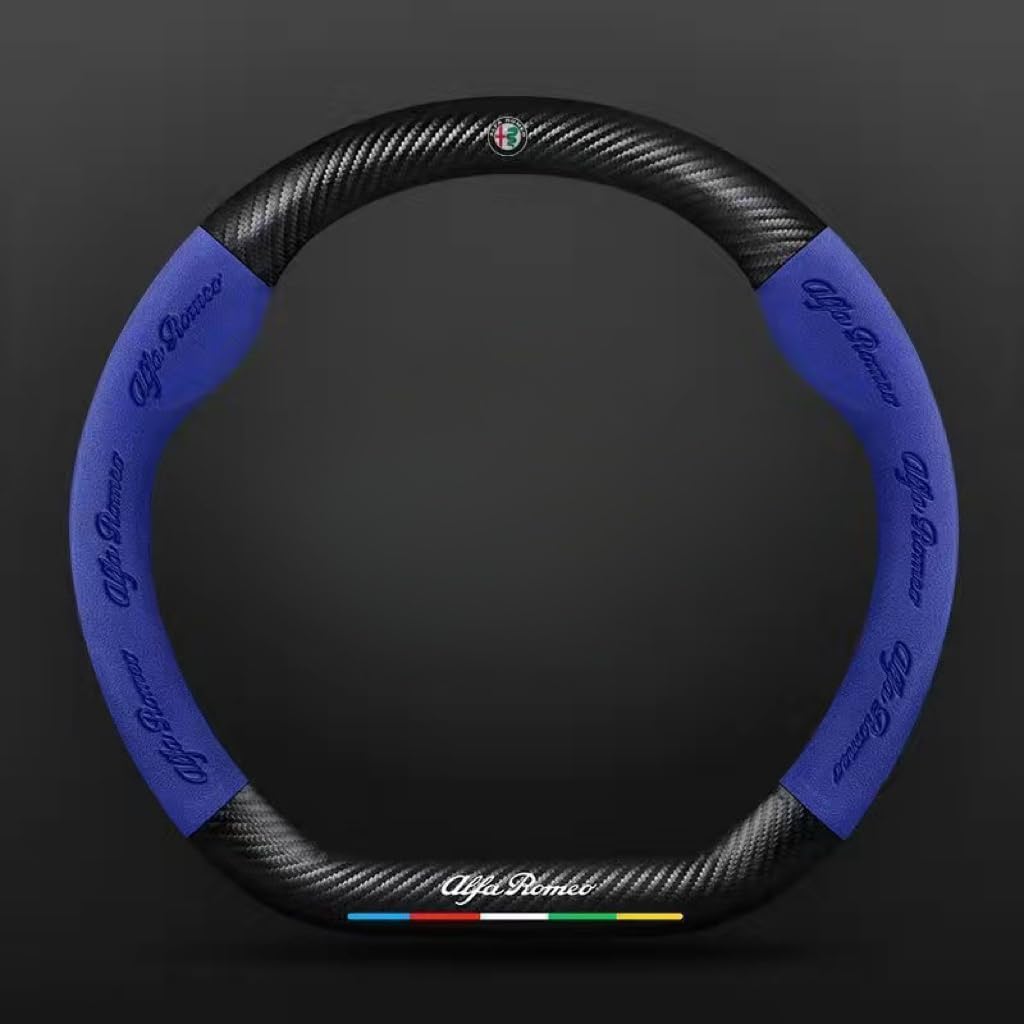 Leder Auto Lenkradbezug für Alfa Romeo Tonale 2022-2024, Super Anti-Rutsch Lenkradhülle in Leder Lenkrad Abdeckung Anti Rutsch Lenkradabdeckung LenkradschonerMode,Blue Leder Auto Lenkradbezug für Alfa Romeo Tonale 2022-2024, Super Anti-Rutsch Lenkradhülle in Leder Lenkrad Abdeckung Anti Rutsch Lenkradabdeckung LenkradschonerMode,Blue von DUANJIAN
