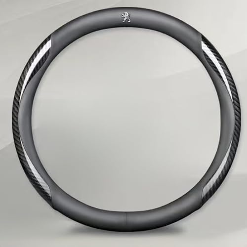 Leder Auto Lenkradbezug für Peugeot 2008 2013-2015, Super Anti-Rutsch Lenkradhülle in Leder Lenkrad Abdeckung Anti Rutsch Lenkradabdeckung LenkradschonerMode,B von DUANJIAN