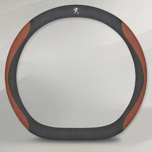 Leder Auto Lenkradbezug für Peugeot 206+ 2009-2013, Super Anti-Rutsch Lenkradhülle in Leder Lenkrad Abdeckung Anti Rutsch Lenkradabdeckung LenkradschonerMode,F von DUANJIAN