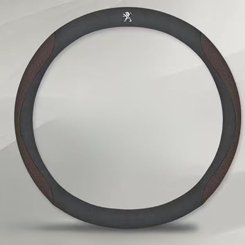 Leder Auto Lenkradbezug für Peugeot 308 2007-2010, Super Anti-Rutsch Lenkradhülle in Leder Lenkrad Abdeckung Anti Rutsch Lenkradabdeckung LenkradschonerMode,E von DUANJIAN