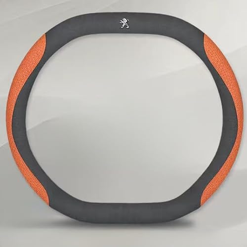 Leder Auto Lenkradbezug für Peugeot 5008 2016-2020, Super Anti-Rutsch Lenkradhülle in Leder Lenkrad Abdeckung Anti Rutsch Lenkradabdeckung LenkradschonerMode,F von DUANJIAN
