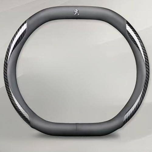 Leder Auto Lenkradbezug für Peugeot Landtrek Double Cab, Super Anti-Rutsch Lenkradhülle in Leder Lenkrad Abdeckung Anti Rutsch Lenkradabdeckung LenkradschonerMode,J von DUANJIAN