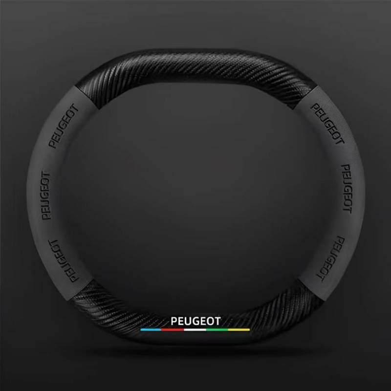 Leder Auto Lenkradbezug für Peugeot RCZ 2010-2013, Super Anti-Rutsch Lenkradhülle in Leder Lenkrad Abdeckung Anti Rutsch Lenkradabdeckung LenkradschonerMode,DD von DUANJIAN