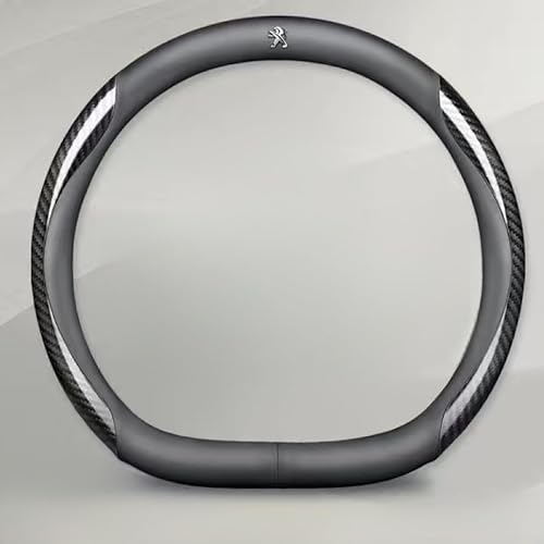 Leder Auto Lenkradbezug für Peugeot Rifter Standard, Super Anti-Rutsch Lenkradhülle in Leder Lenkrad Abdeckung Anti Rutsch Lenkradabdeckung LenkradschonerMode,A von DUANJIAN