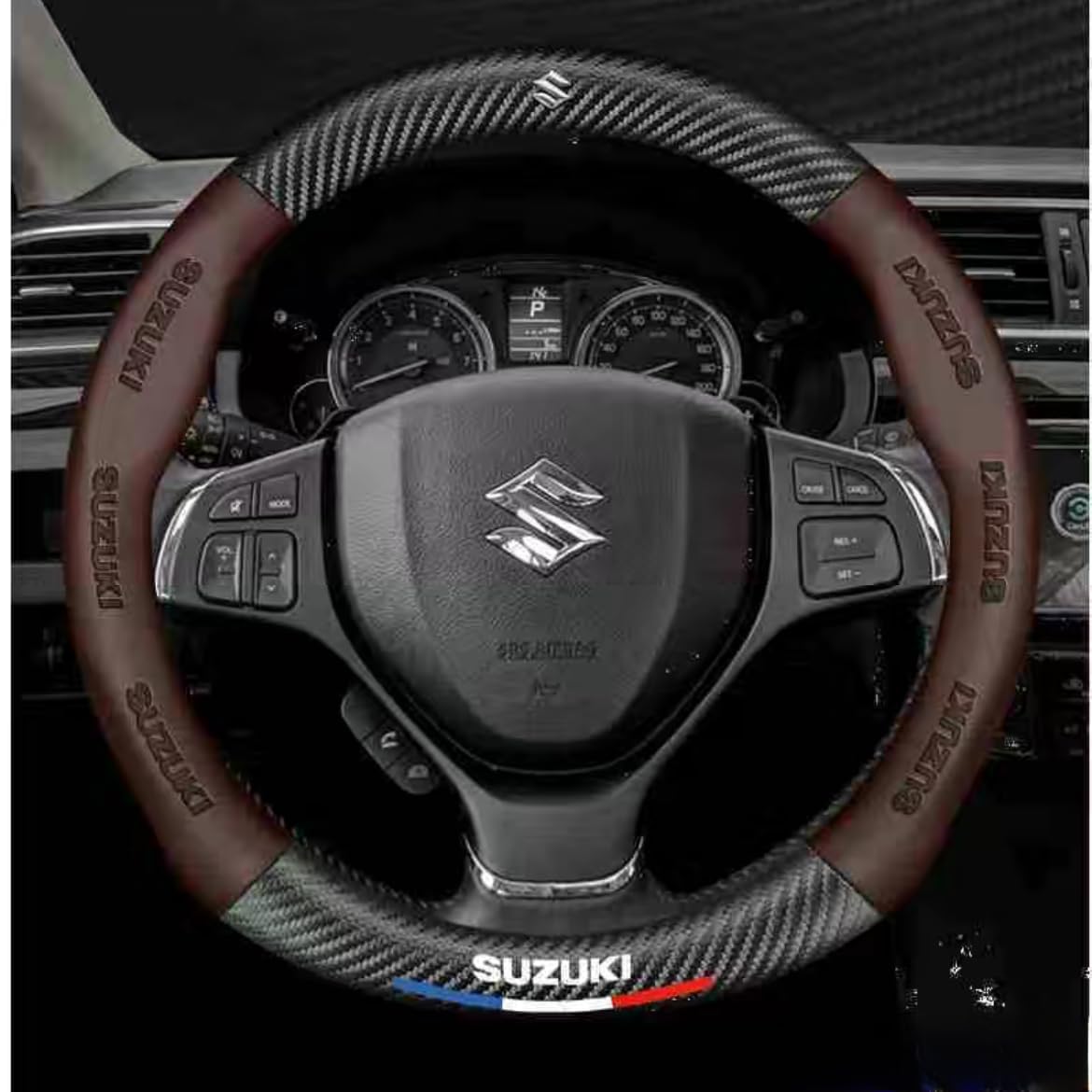 Leder Auto Lenkradbezug für Suzuki Swift 2020-2023, Super Anti-Rutsch Lenkradhülle in Leder Lenkrad Abdeckung Anti Rutsch Lenkradabdeckung LenkradschonerMode,B Leder Auto Lenkradbezug für Suzuki Swift 2020-2023, Super Anti-Rutsch Lenkradhülle in Leder Lenkrad Abdeckung Anti Rutsch Lenkradabdeckung LenkradschonerMode,B von DUANJIAN