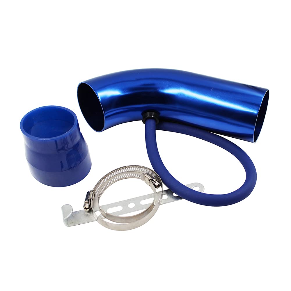 Ansaugrohr Vollständiger Satz 3"76 mm Auto Kaltluftansaugsystem Turbo Induction Pipe Tube Kit mit Luftfilterkegel High Flow Performace Racing DIY LufteinläSse(Pipes only) von DUANSIYU