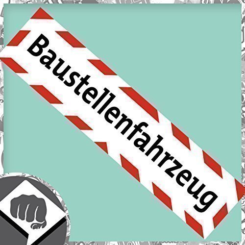 BAUSTELLENFAHRZEUG Aufkleber - Baustelle Warnhinweis Sticker - Dub DUBWAY von DUB SPENCER