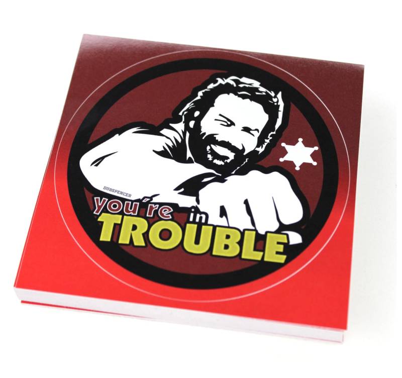 5x DUB SPENCER Kult Aufkleber "you are in trouble" Sticker 95 mm wetterfest von DUB SPENCER