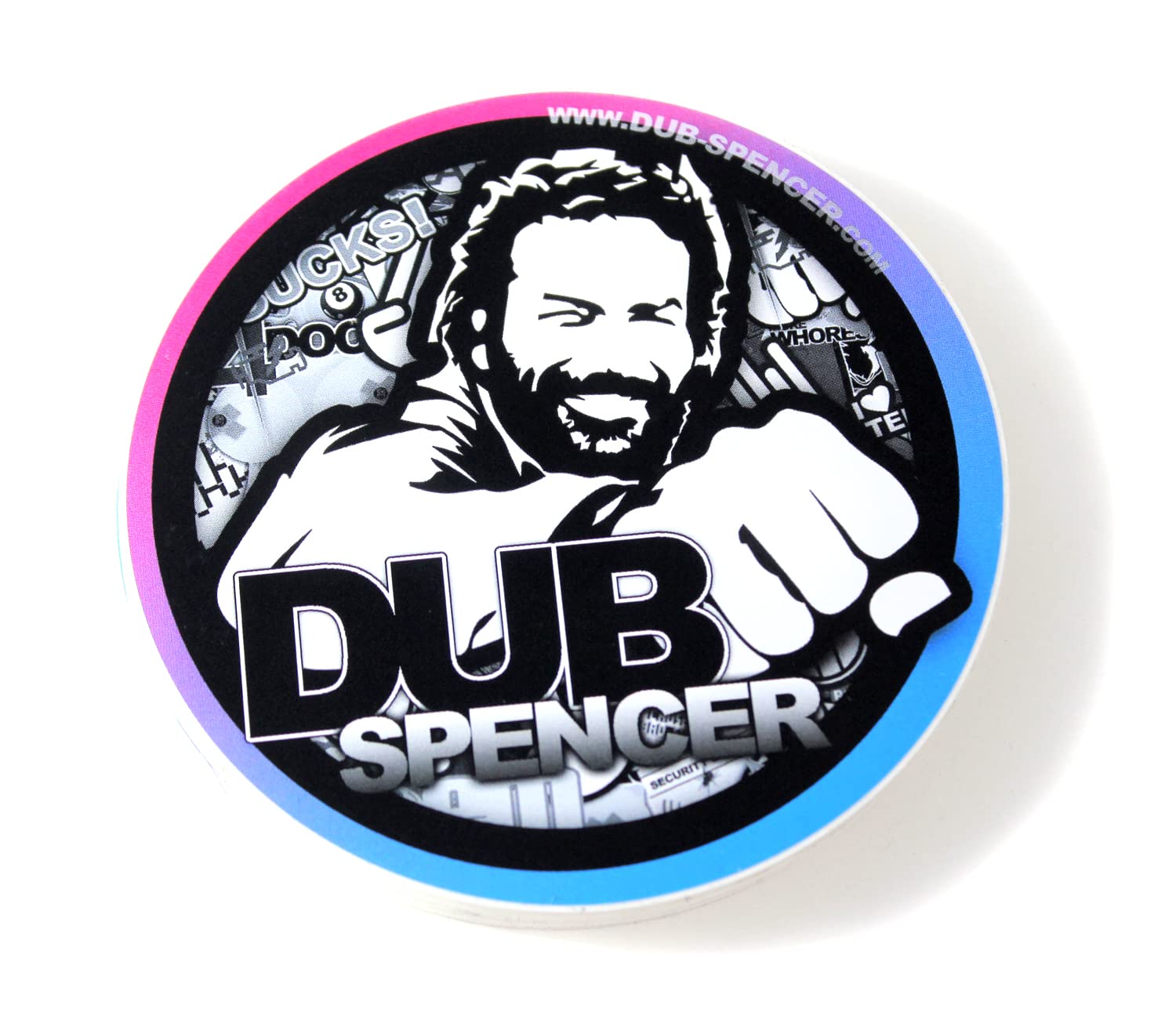 DUB SPENCER Kult Aufkleber in 2 Versionen | You Are in Trouble Decal Patch Ø 95 mm | UV beständig | für Outdoor & Indoor von DUB SPENCER