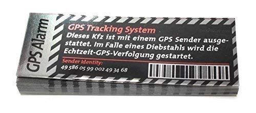 GPS Tracking System Sticker Alarm Deutsch & Englisch Aufkleber Decal - Dub (Version: Deutsch) von DUB SPENCER