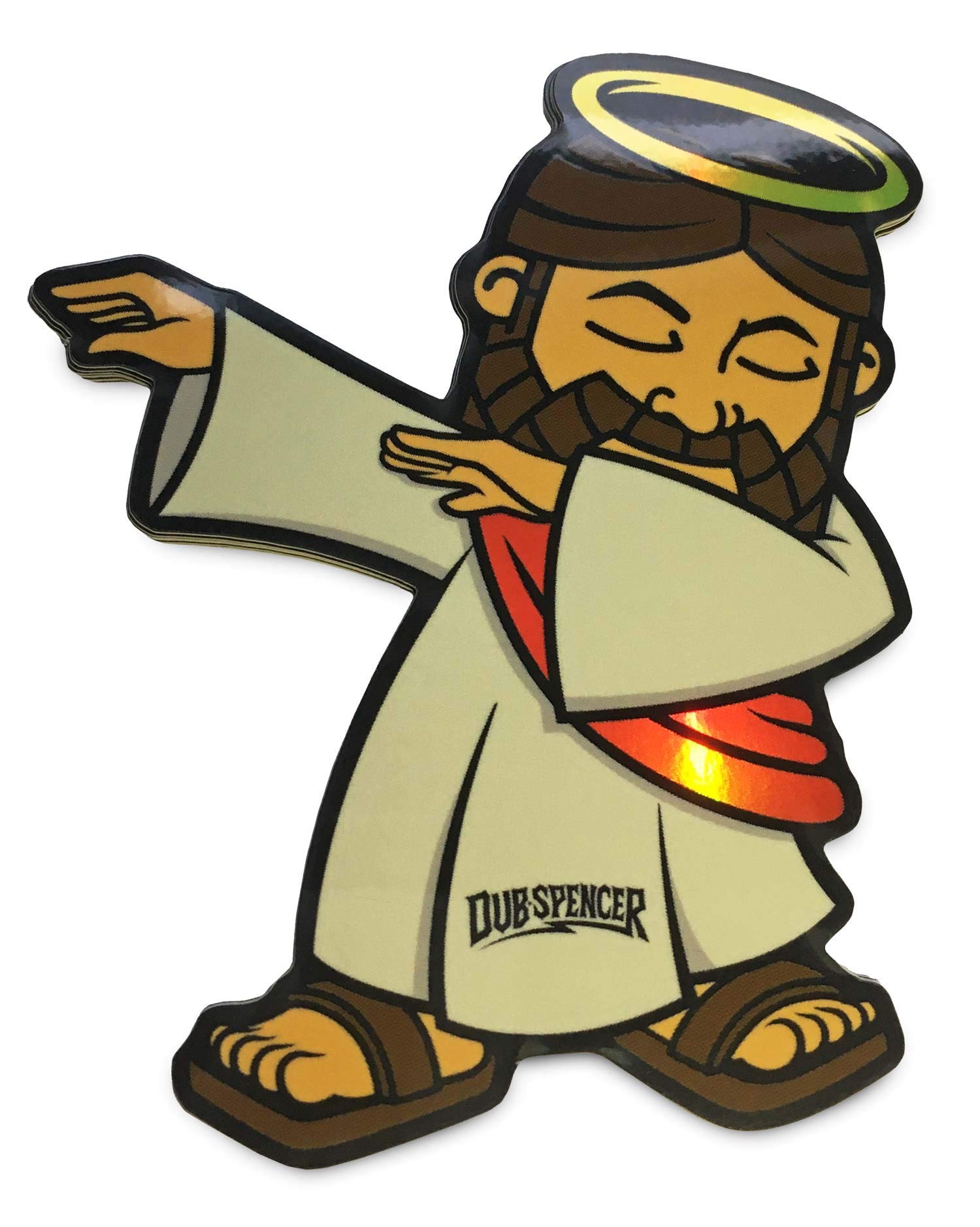 Jesus Dabbing Hologramm Sticker - Dub von DUB SPENCER