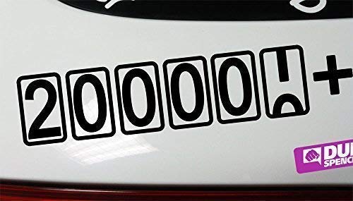 TACHOSTAND 200000 km Sticker Bomb Tuning Aufkleber Decal - Dub (schwarz außenklebend) von DUB SPENCER