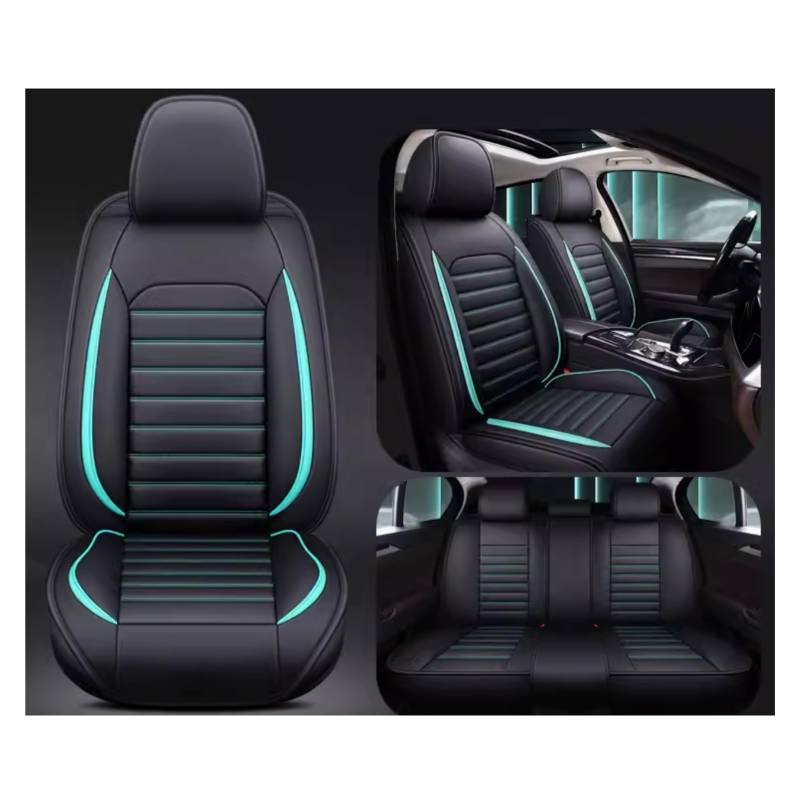 DUBOM Full Set Auto Sitzbezüge für Isuzu D-Max (2022), Wasserdichter Leder-Autositzbezug, Seasons Protectors VerschleißFest, 5-Sitzer Autositzbezug Universal (Color : B+B) von DUBOM