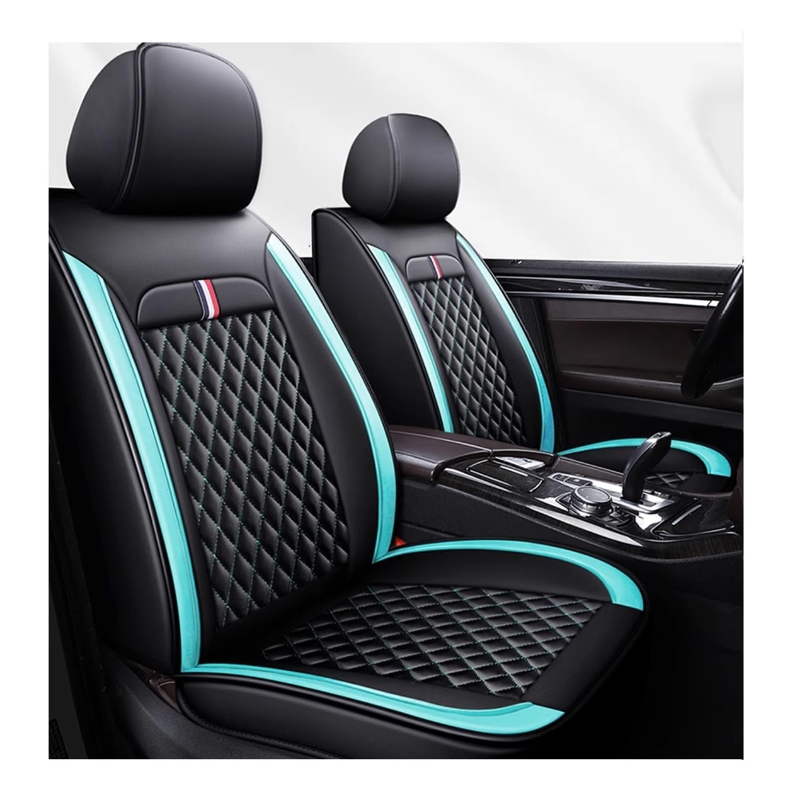 DUBOM Full Set Auto Sitzbezüge für Kia Sportage 2018-2024, Wasserdichter Leder-Autositzbezug, Seasons Protectors VerschleißFest, 5-Sitzer Autositzbezug Universal (Color : A(Blue)) von DUBOM