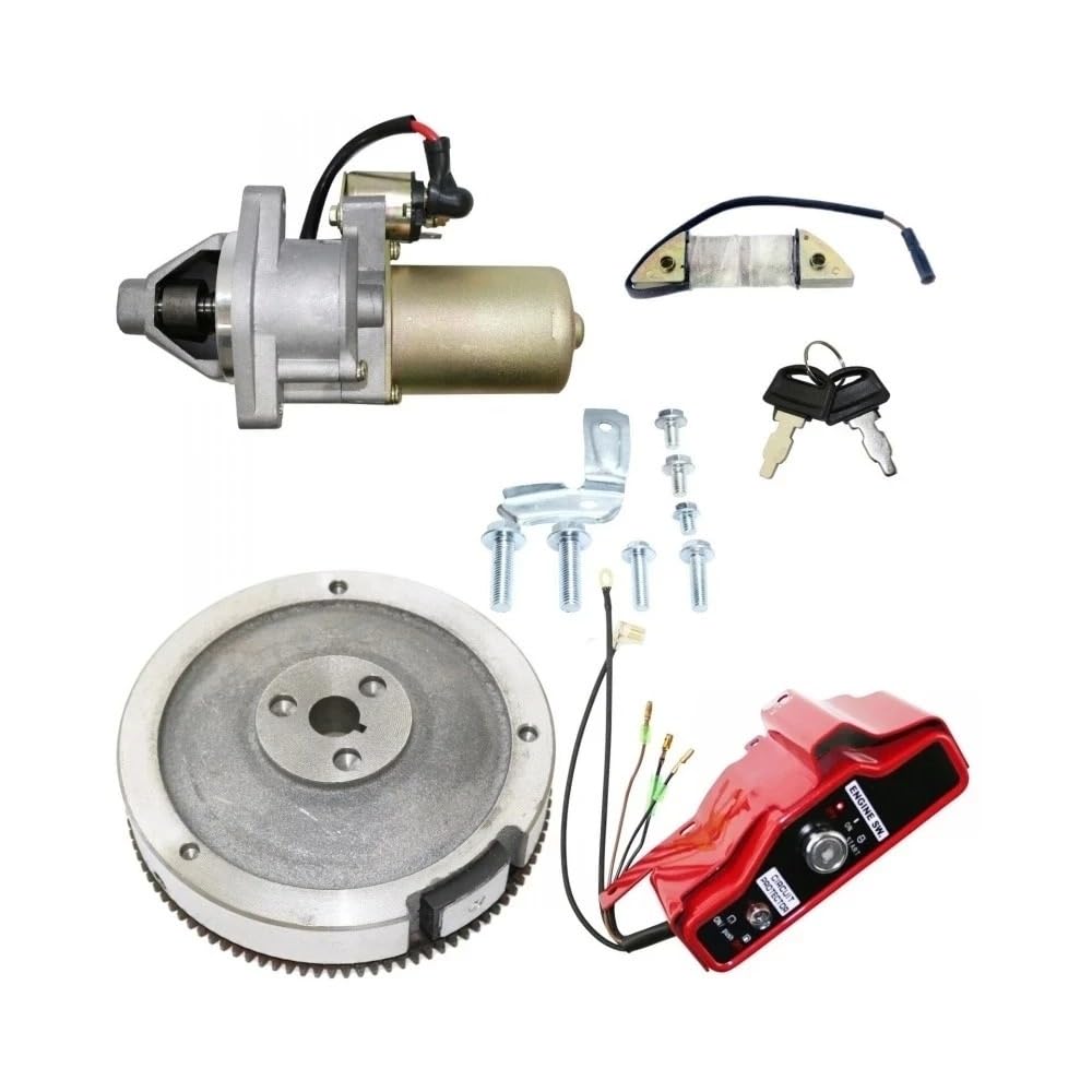 Anlasser FÜR GX340 11HP GX390 13HP 188F 190F GEHÄUSE Starter Motor Ladung SCHWUNGRAD Spule Schalter ELEKTRISCHE Start Kits Starter Motor(Universal 65mm) von DUDUYANG