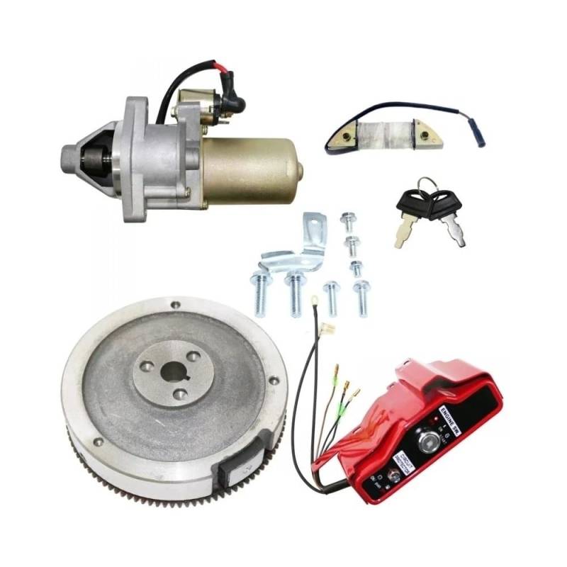 Anlasser FÜR GX340 11HP GX390 13HP 188F 190F GEHÄUSE Starter Motor Ladung SCHWUNGRAD Spule Schalter ELEKTRISCHE Start Kits Starter Motor(Universal 65mm) von DUDUYANG