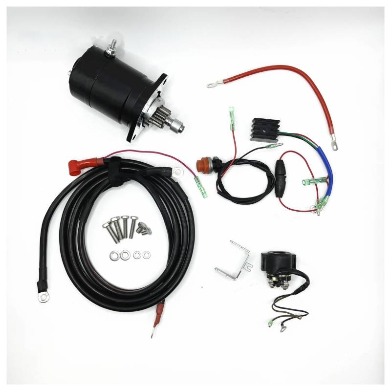 Anlasser FÜR TOHATSU FÜR Mercury FÜR AUßENBORDMOTOR 2 HUB 25HP 30HP M25 M30 ELEKTRISCHE Start KIT ZAHNKRANZ GLEICHRICHTER Start Relais Starter Motor(Without Gear Ring) von DUDUYANG