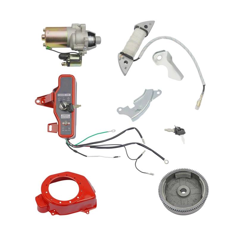Anlasser Passend Für HFITS GX160 GX200 Und Mehr 2–3 KW 5,5 PS, 6,5 PS 4-Takt-Motoren Schwungradzündung Elektrostarter-Kit Starter Motor von DUDUYANG