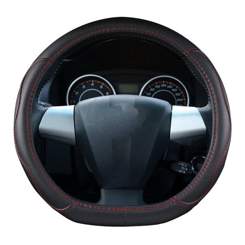 Lenkradabdeckung Für Toyota Für Wish 37-38 cm Auto Zubehör Innen Auto Lenkrad Abdeckung PU Leder Lenkradbezug (Farbe : 3) von DUDUYANG