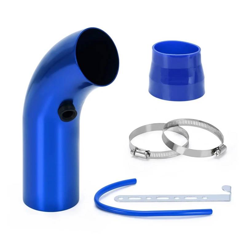 Luftansaugschlauch 3 "76mm Universal-Luftfilter Und Kaltluftansaugrohr Turbo-Ansaugrohr-Rohrsatz Ohne Luftfilterkegel Ansaugrohr(Blau) von DUDUYANG