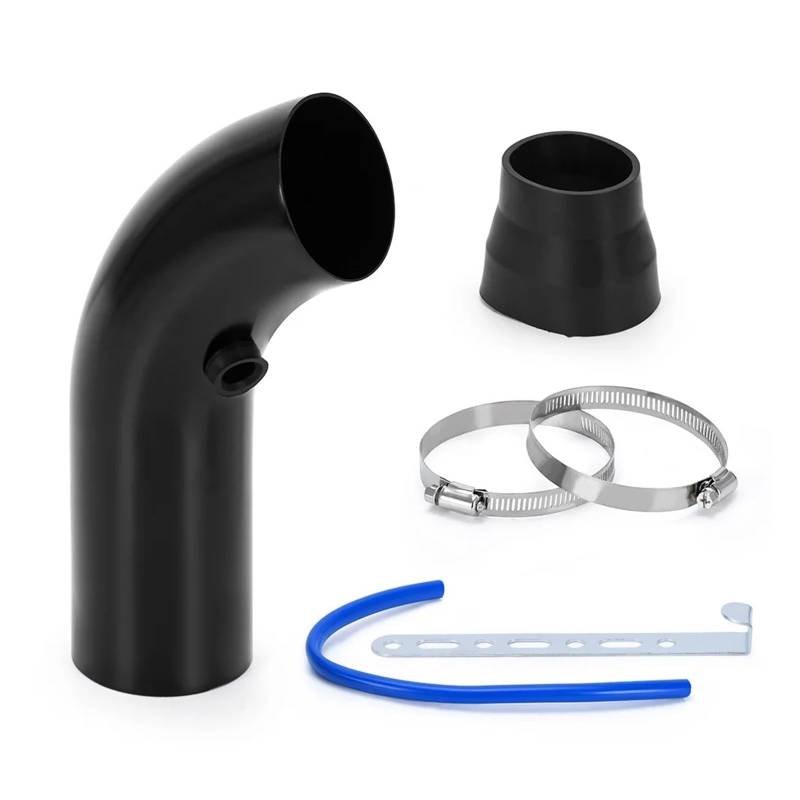Luftansaugschlauch 3 "76mm Universal-Luftfilter Und Kaltluftansaugrohr Turbo-Ansaugrohr-Rohrsatz Ohne Luftfilterkegel Ansaugrohr(Schwarz) von DUDUYANG