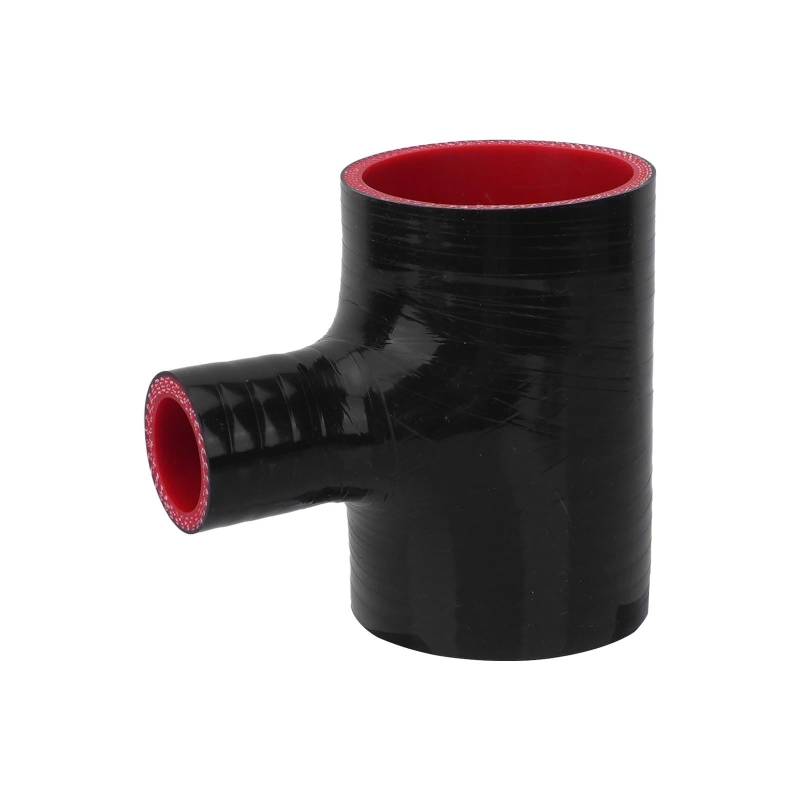 Luftansaugschlauch Für Ladeluftkühler Turbo Kit Blow Off Ventil BOV Koppler Adapter 4-lagig 25/34mm T-förmiges Rohr T-Stück Silikonschlauch 3-Wege 51-76mm Ansaugrohr(51x25mm) von DUDUYANG
